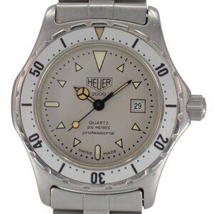 Vintage Ladies (Pre-Tag) Heuer Professional 2000 Silver Dial 30mm Watch